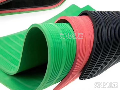 黑红绿防滑型高压绝缘胶垫